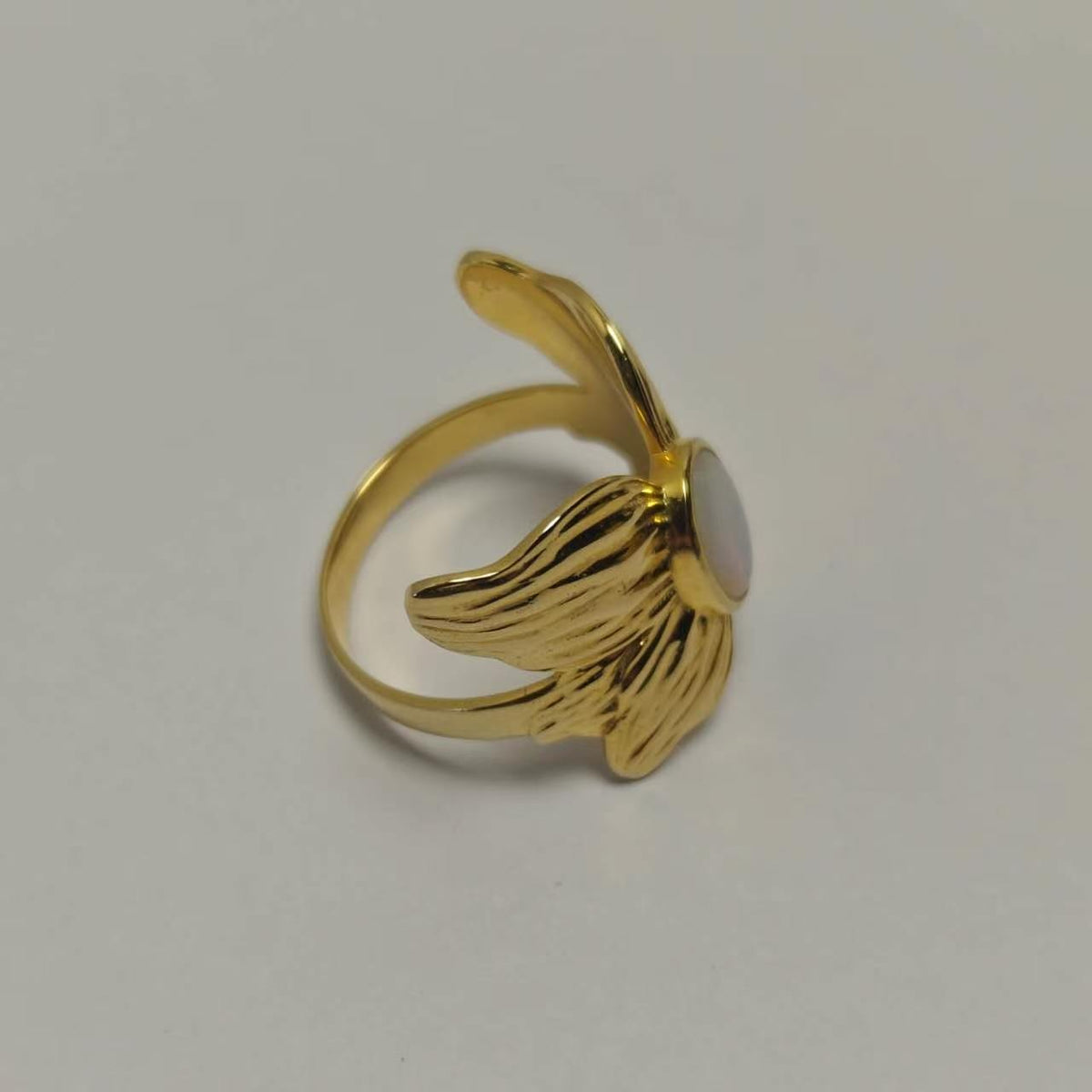 Australian Crystal Opal 9K Gold Butterfly Ring