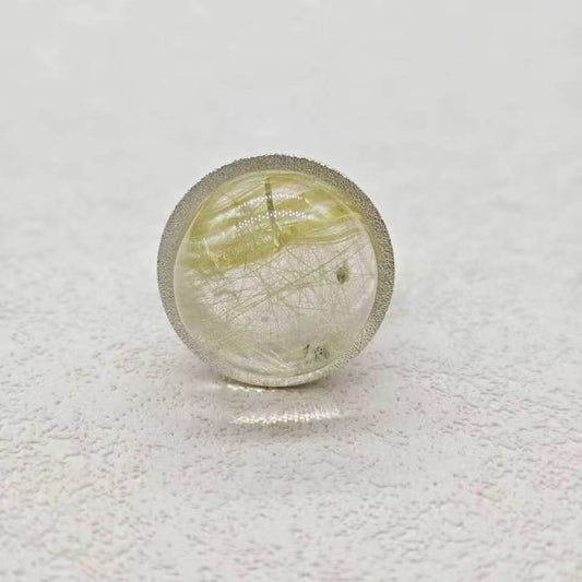 STG Natural Golden Rutile Quartz Ring (Size N）