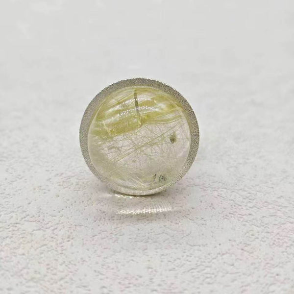 STG Natural Golden Rutile Quartz Ring (Size N）